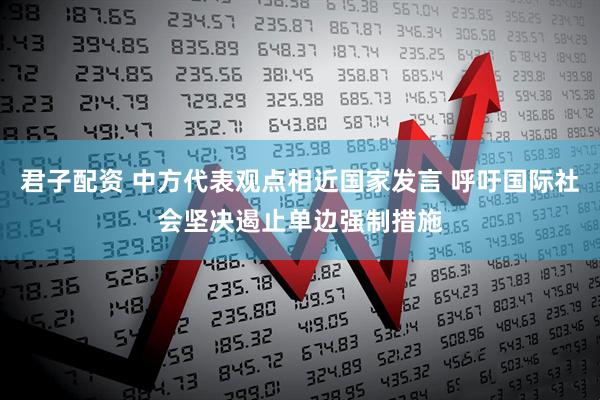 君子配资 中方代表观点相近国家发言 呼吁国际社会坚决遏止单边强制措施