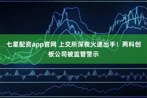七星配资app官网 上交所深夜火速出手！两科创板公司被监管警示