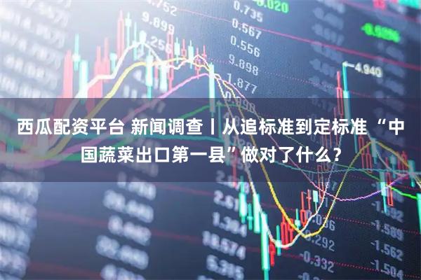 西瓜配资平台 新闻调查丨从追标准到定标准 “中国蔬菜出口第一县”做对了什么？